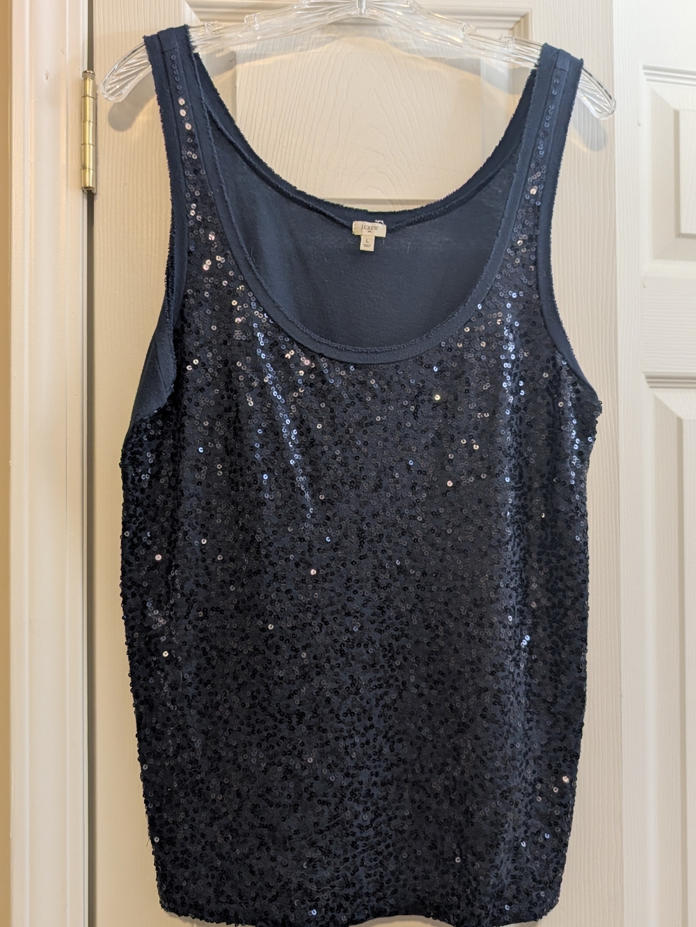 J. Crew Navy Sequin Tank Top